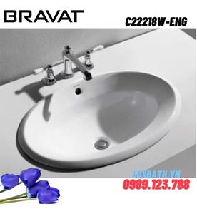 Chậu rửa mặt dương vành BRAVAT C22218W-ENG
