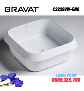 Chậu rửa mặt dương bàn cao cấp BRAVAT C22288W-ENG