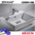 Chậu rửa mặt bán dương cao cấp BRAVAT C22192W-1-ENG