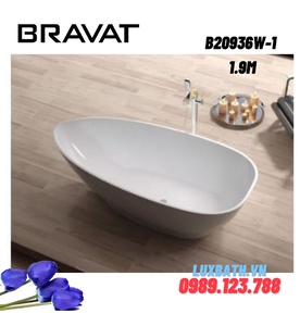 Bồn tắm đặt sàn cao cấp BRAVAT B20936W-1 1.9m