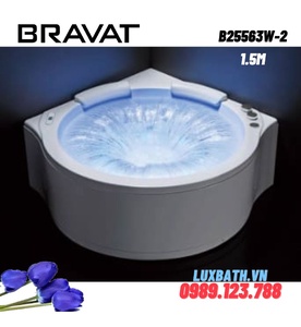 Bồn tắm đặt sàn massage cao cấp BRAVAT B25563W-2 1.5m
