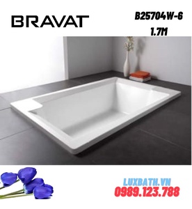Bồn tắm âm sàn cao cấp BRAVAT B25704W-6 1.7m
