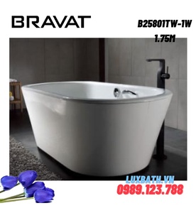 Bồn tắm đặt sàn cao cấp BRAVAT B25801TW-1W 1.75m