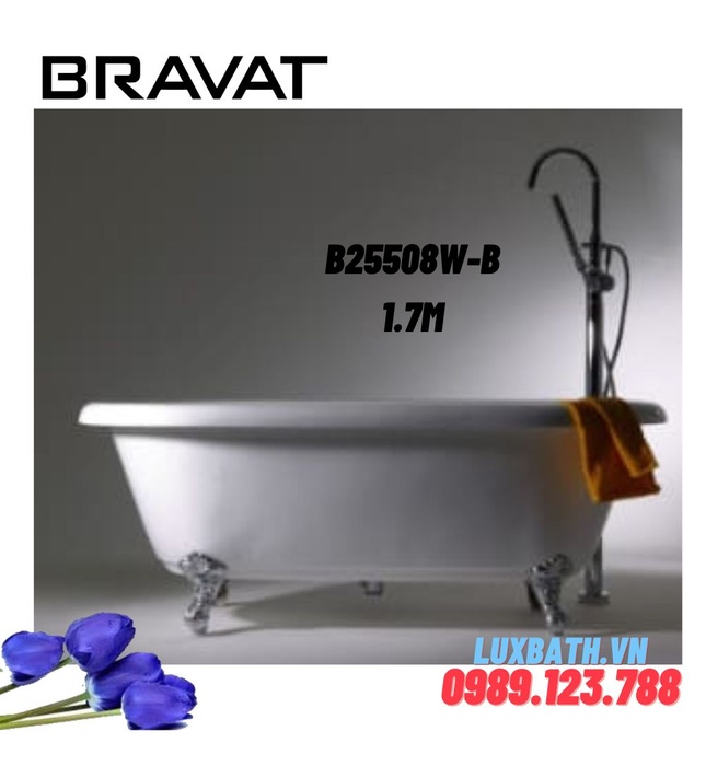 Bồn tắm có chân cao cấp BRAVAT B25508W-B 1.7m