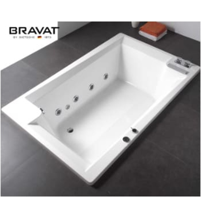 Bồn tắm âm sàn massage cao cấp BRAVAT B25904DW-4 1.9m