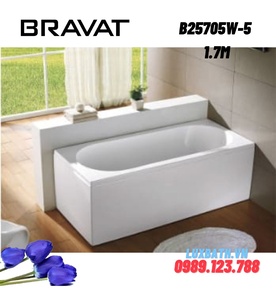 Bồn tắm đặt sàn cao cấp BRAVAT B25705W-5 1.7m