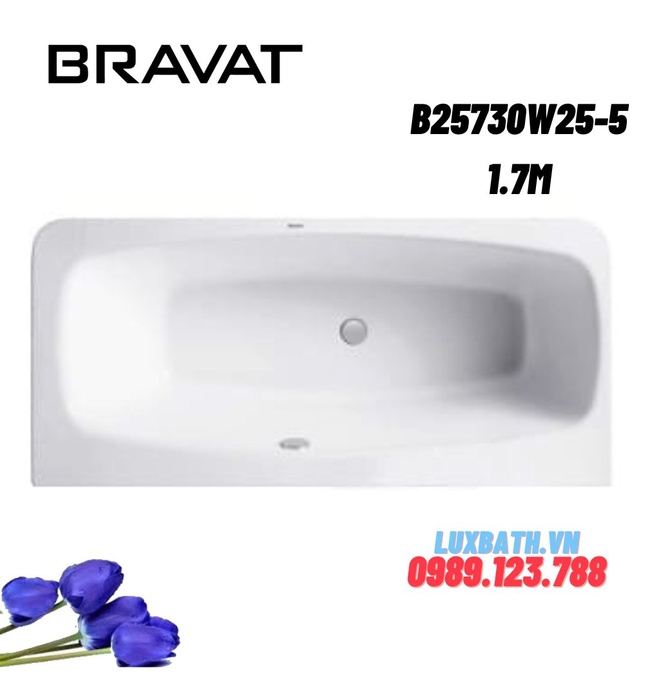Bồn tắm đặt sàn cao cấp BRAVAT B25730W25-5 1.7m