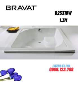 Bồn tắm âm sàn cao cấp BRAVAT B25310W 1.3m