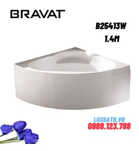 Bồn tắm góc đặt sàn cao cấp BRAVAT B25413W 1.4m