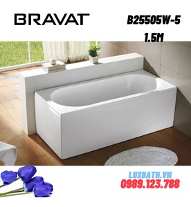 Bồn tắm đặt sàn cao cấp BRAVAT B25505W-5 1.5m