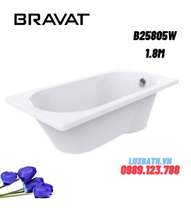 Bồn tắm âm sàn cao cấp BRAVAT B25805W 1.8m
