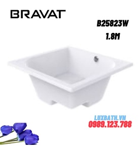 Bồn tắm âm sàn cao cấp BRAVAT B25823W 1.8m