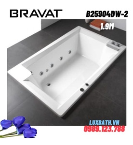 Bồn tắm âm sàn massage cao cấp BRAVAT B25904DW-2 1.9m