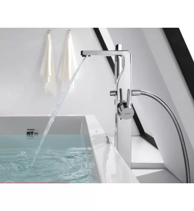 Vòi xả bồn tắm đặt sàn cao cấp Bravat F66061C-B3