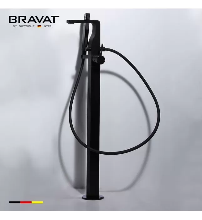 Vòi xả bồn tắm đặt sàn cao cấp Bravat F66061K-B3