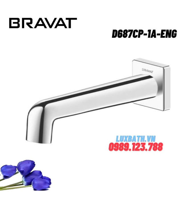Vòi xả bồn tắm gắn tường cảm ứng Bravat D687CP-1A-ENG