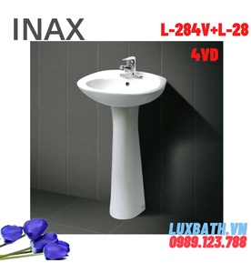 Chậu rửa mặt treo tường chân dài Inax L-284V+L-284VD