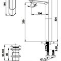 Vòi rửa mặt lavabo nóng lạnh thân cao COTTO CT2402AY