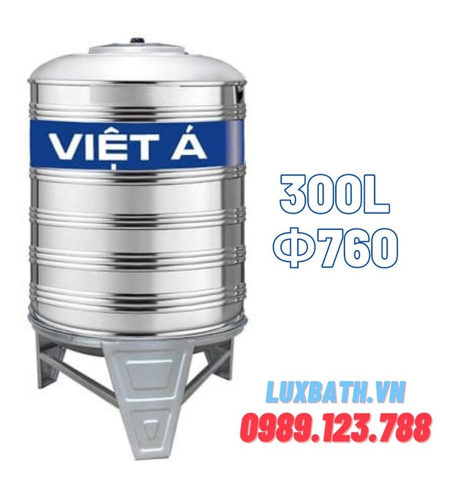 Bồn Nước Inox SUS304 Việt Á 300L Đứng