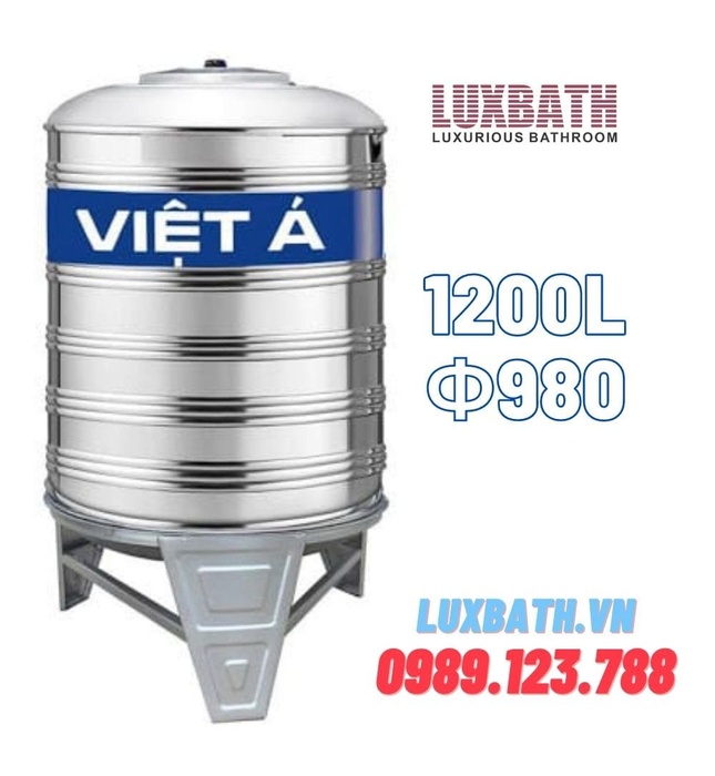 Bồn Nước Inox SUS201 Việt Á 1200L Đứng VA 1200D 201