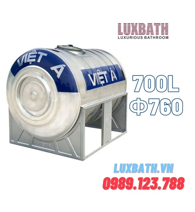Bồn Nước Inox SUS201 Việt Á 700L Nằm VA 700N 201