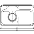 Chậu rửa bát 1 hố Ecofa DJUS 840 (840x515x200mm) 