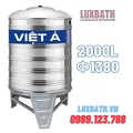 Bồn Nước Inox SUS201 Việt Á 2000L Đứng VA 2000D F1380 201
