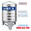 Bồn Nước Inox SUS201 Việt Á 4000L Đứng VA 4000D F1200 201