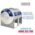 Bồn Nước Inox SUS201 Việt Á 2500L Nằm VA 2500N F1380 201