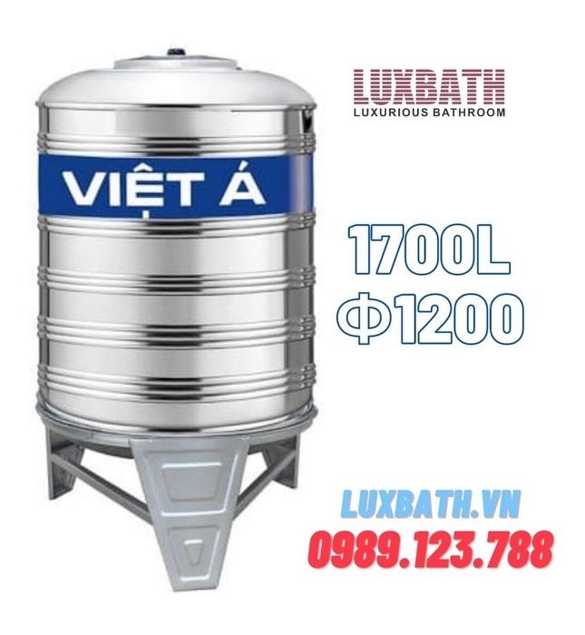 Bồn Nước Inox SUS201 Việt Á 1700L Đứng VA 1700D 201