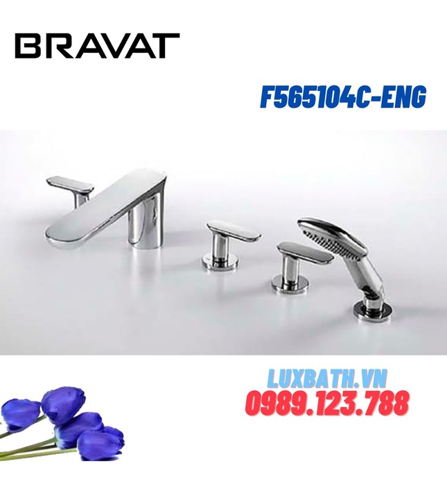 Vòi xả bồn tắm gắn bồn Bravat F565104C-ENG