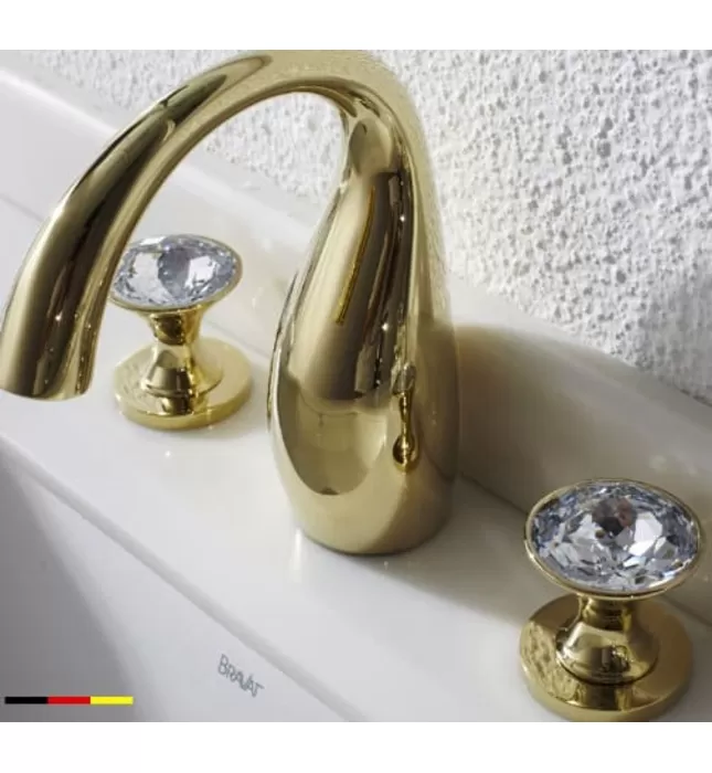 Vòi Lavabo Nóng Lạnh 3 Lỗ BRAVAT F24287G-ENG