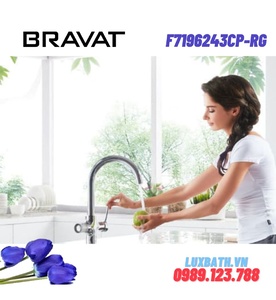 Vòi rửa bát nóng lạnh cao cấp Bravat F7196243CP-RG