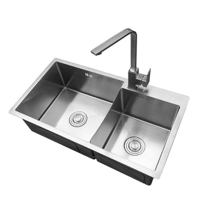 Chậu rửa bát 2 hố lệch Ecofa ESD 7743 (770 x 430) 