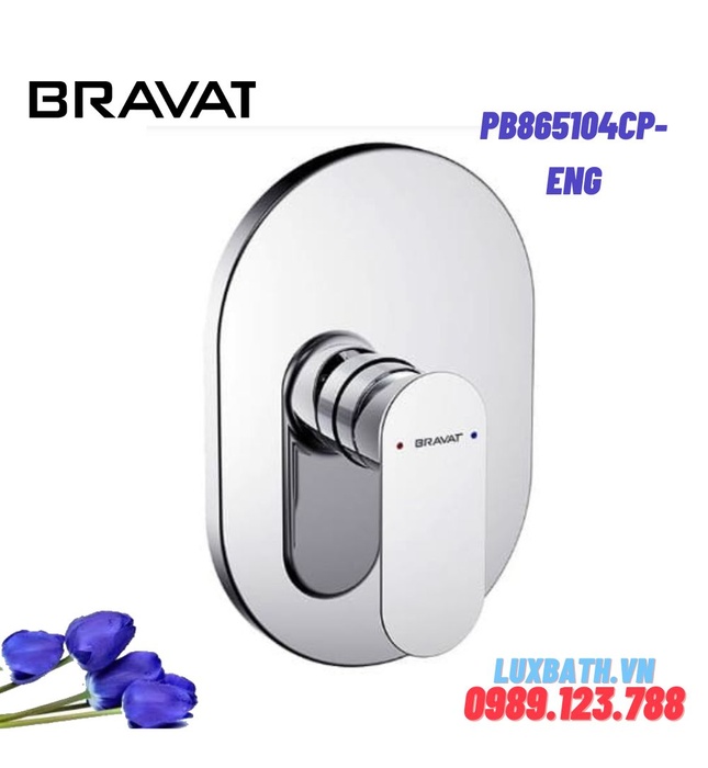 Bộ điều chỉnh nhiệt độ sen tắm Bravat PB865104CP-ENG