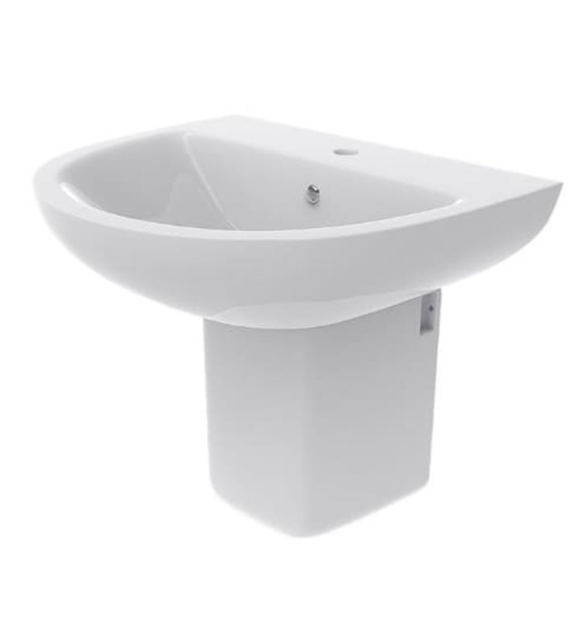 Chậu rửa mặt treo tường chân lửng BRAVAT C04008W-1A-ENG