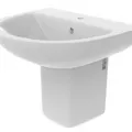 Chậu Lavabo Treo Tường Chân Lửng BRAVAT C04008W-1A-ENG