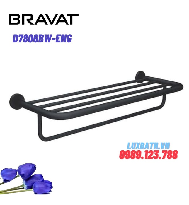 Vắt khăn giàn cao cấp màu đen Bravat D7806BW-ENG