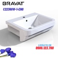 Chậu rửa mặt bán âm cao cấp BRAVAT C22360W-1-ENG