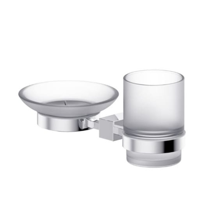 Kệ cốc đôi cao cấp Bravat D7653CP-ENG