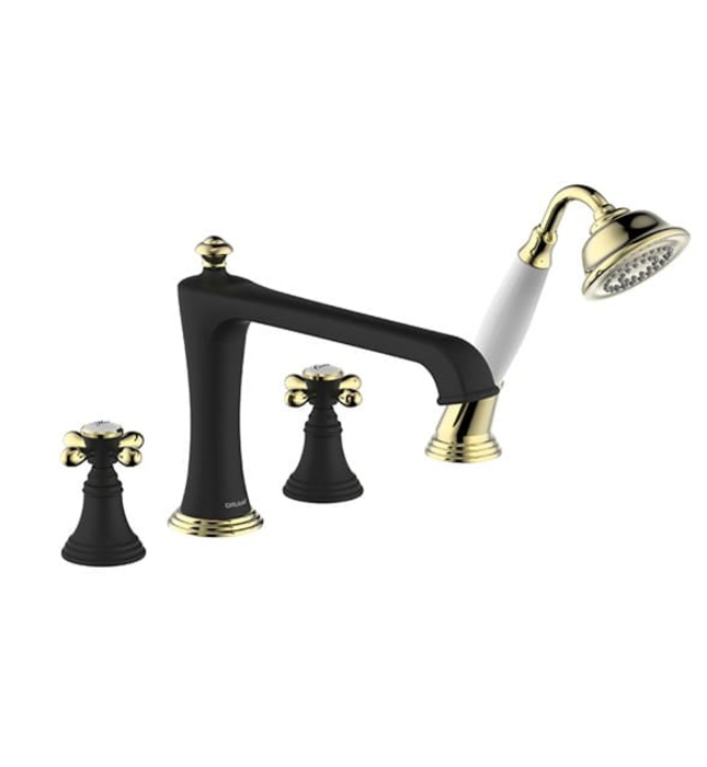 Vòi xả bồn tắm gắn bồn cao cấp Bravat F55193BW-BAF