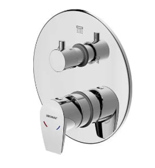 Bộ điều chỉnh nhiệt độ sen tắm Bravat PB8353387CP-3-ENG