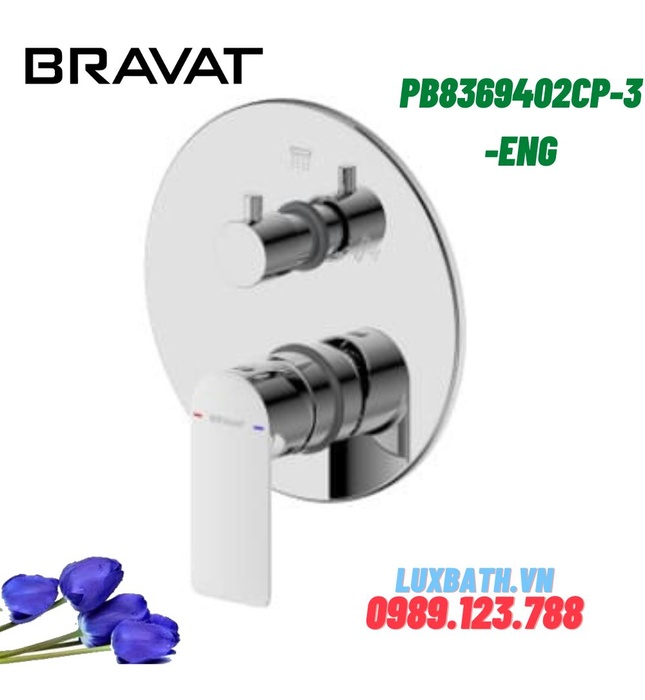 Bộ điều chỉnh nhiệt độ sen tắm Bravat PB8369402CP-3-ENG