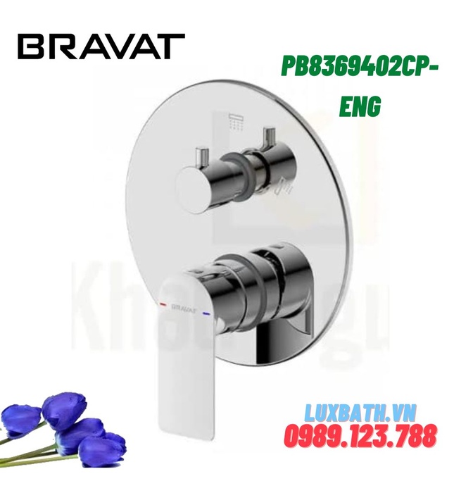 Bộ điều chỉnh nhiệt độ sen tắm Bravat PB8369402CP-ENG