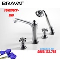 Vòi xả bồn tắm gắn bồn cao cấp Bravat F551199CP-ENG