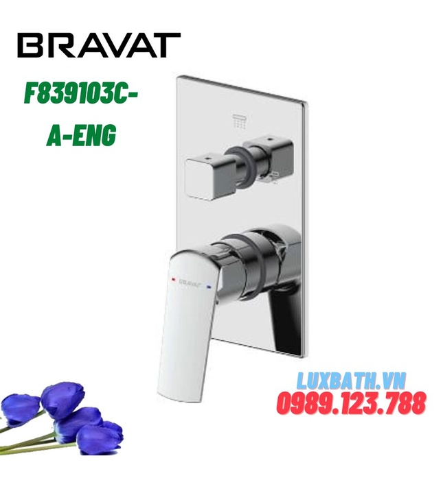Bộ điều chỉnh nhiệt độ sen tắm Bravat PB8121179CP-2-ENG