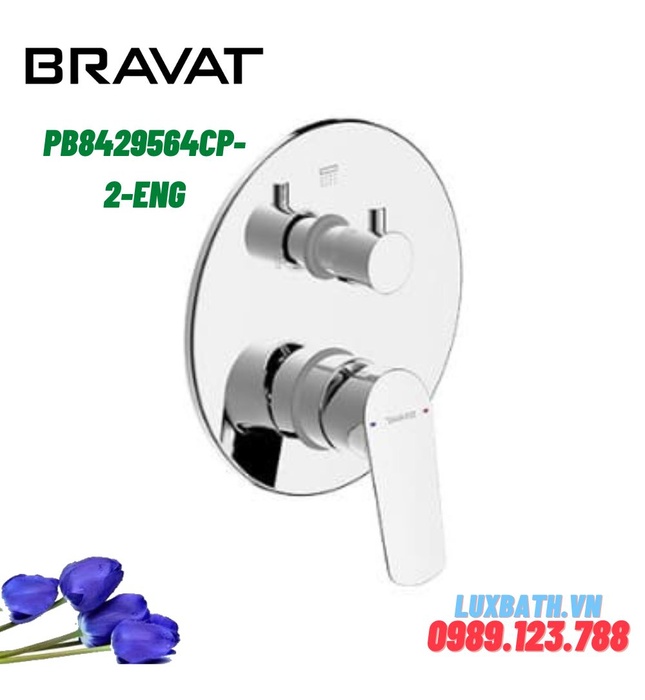 Bộ điều chỉnh nhiệt độ sen tắm Bravat PB8429564CP-2-ENG