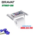 Móc giấy vệ sinh kèm giá đỡ cao cấp Bravat D7709CP-ENG