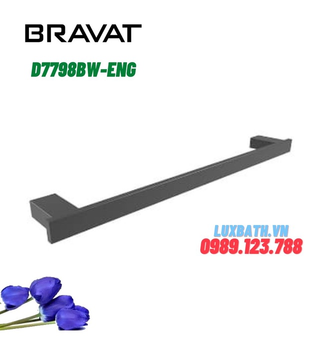 Thanh treo khăn đơn cao cấp Bravat D7798BW-ENG