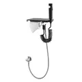 Vòi xịt vệ sinh kết hợp móc giấy và kệ cao cấp Bravat D9142BW-ENG